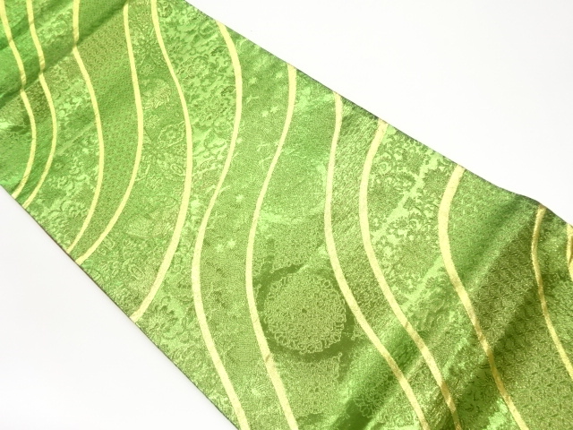JAPANESE FUKURO OBI / WOVEN FLOWER CREST